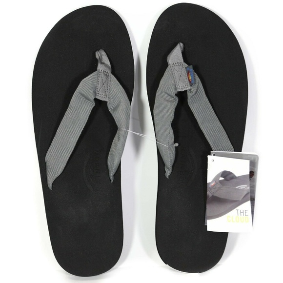 rainbow cloud flip flops